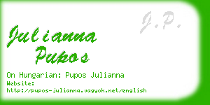 julianna pupos business card